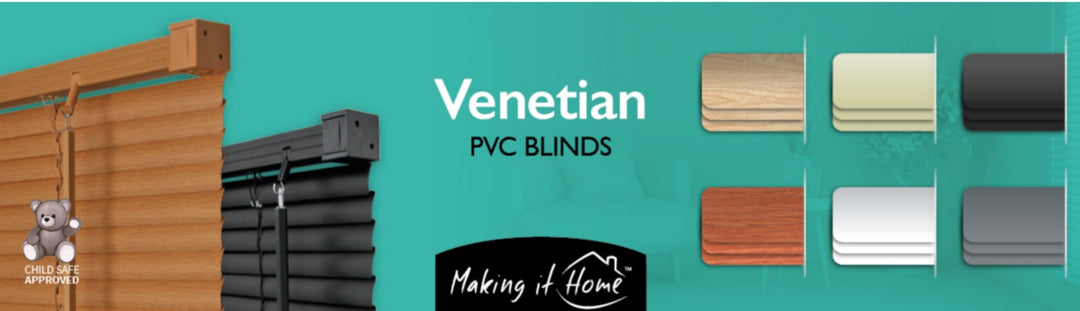 PVC 25mm Slat Venetian Blind Standard Drop 150cm