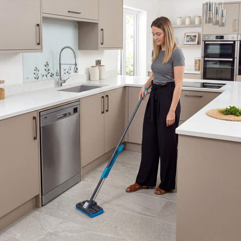Beldray Sponge Flat Mop With Handle + Extra Refill