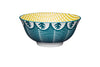 KitchenCraft Leafy Green Print Ceramic Bowl, 16cm