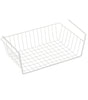 White metal suspended basket