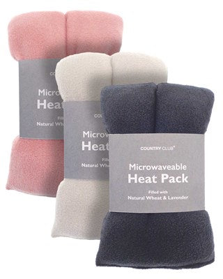 Microwaveable Heat Packs filled with Natural Wheat - Assorted Colours