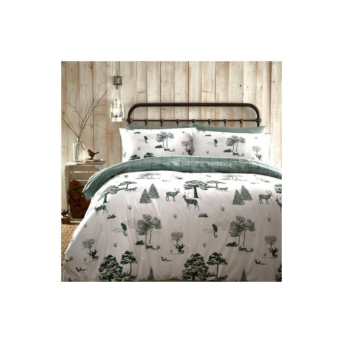 Winter toile festive duvet cover set