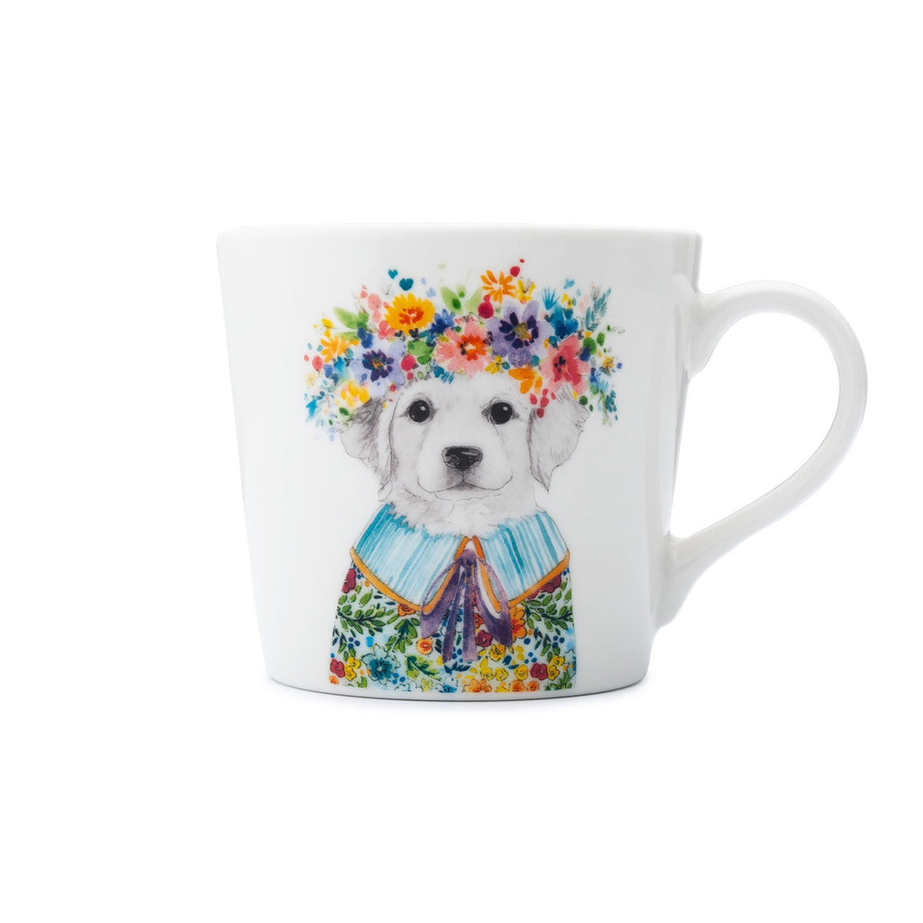 Mikasa Tipperleyhill Puppy Print Fine China Mug, 380ML