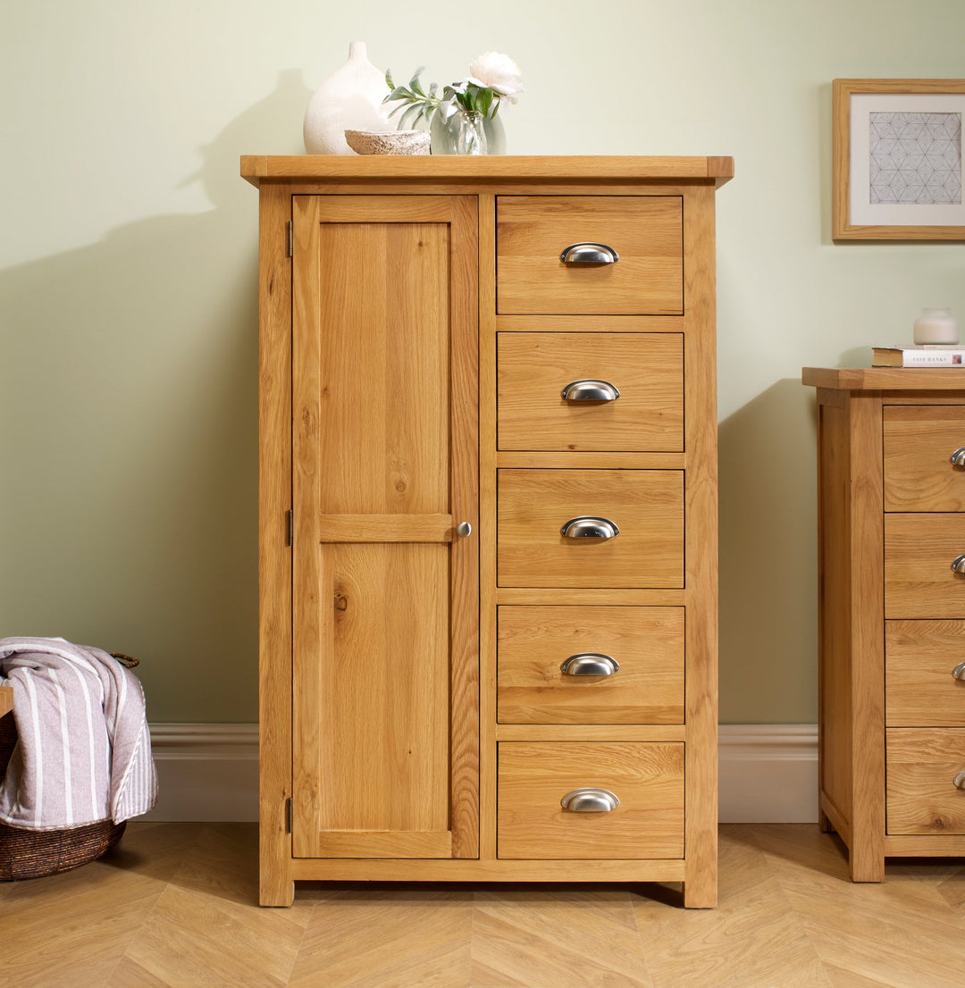 Birlea Woburn 1 Door 5 Drawer Wardrobe (DHD)