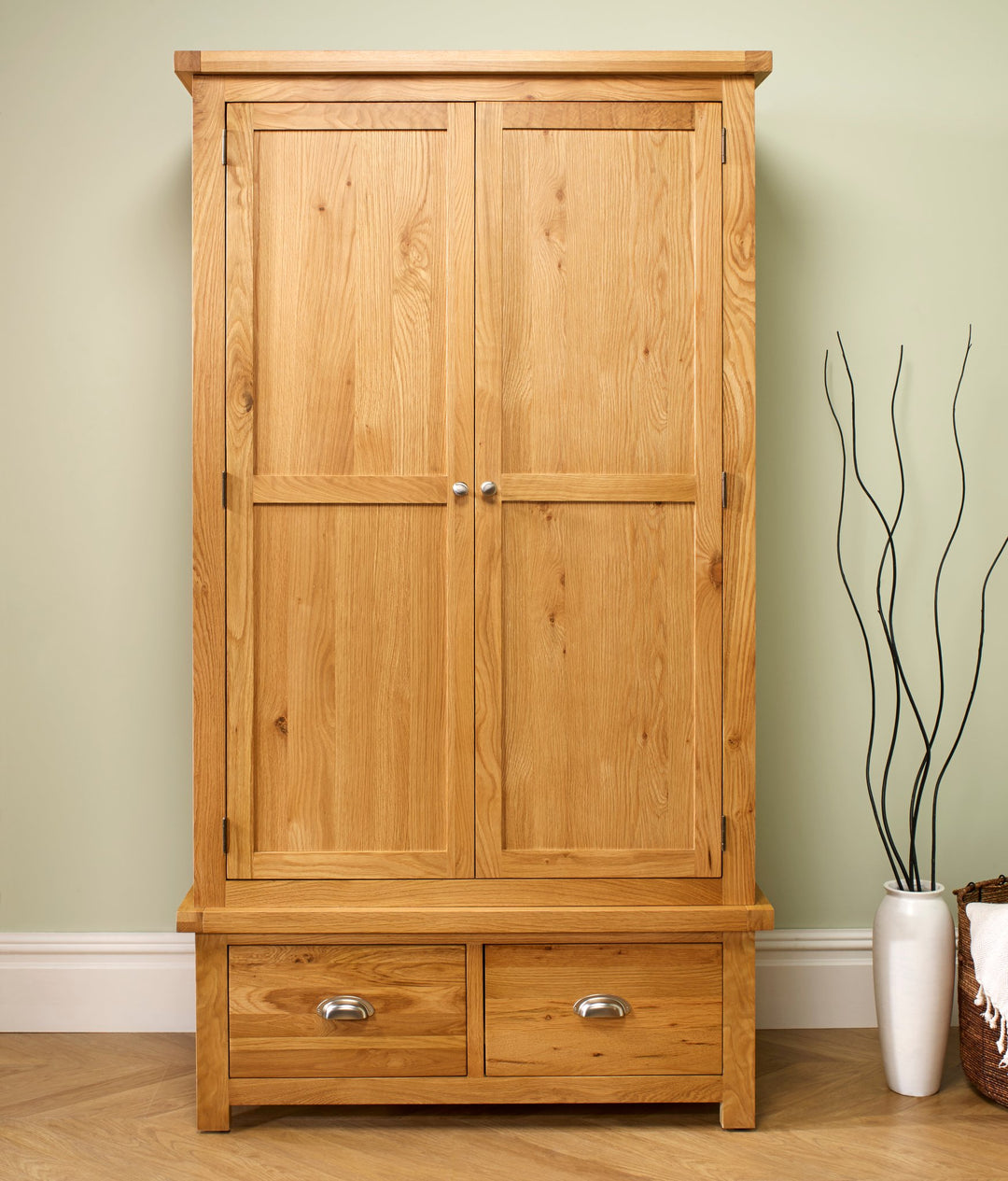 Birlea Woburn 2 Door 2 Drawer Wardrobe (Self Assembly) (DHD)