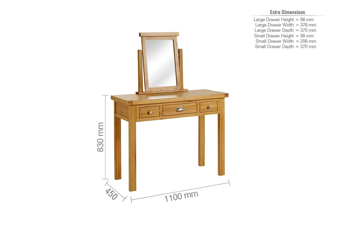 Birlea Woburn 3 Drawer Dressing Table (Self Assembly) (DHD)