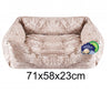 Crush Velvet 71X58Cm Pet Bed Cushion Cream