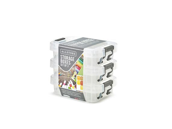 Allstore Clamp Storage Box Organiser Set 3 x 0.2L