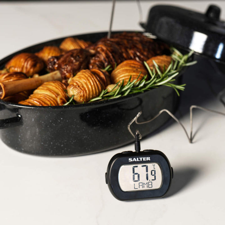 Salter Vitreous Enamel 36cm Self-Basting Roaster