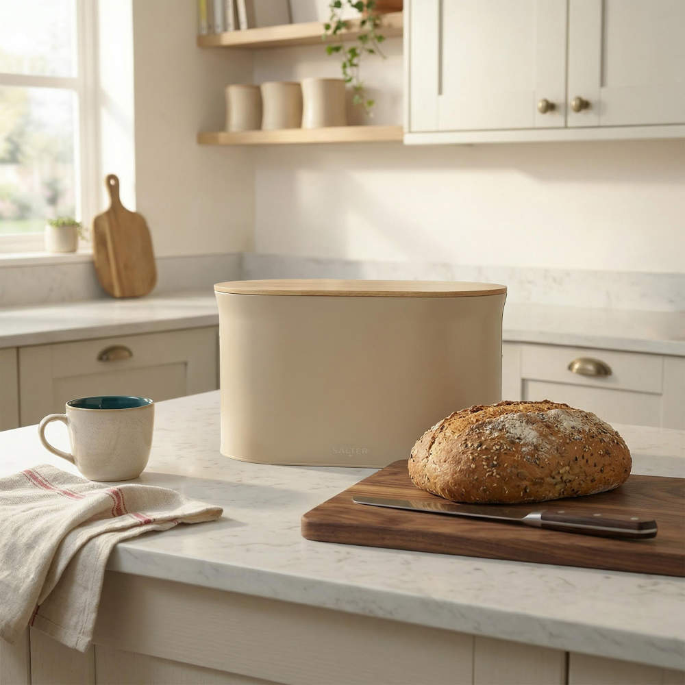 Salter Malmo Bread Bin Beige