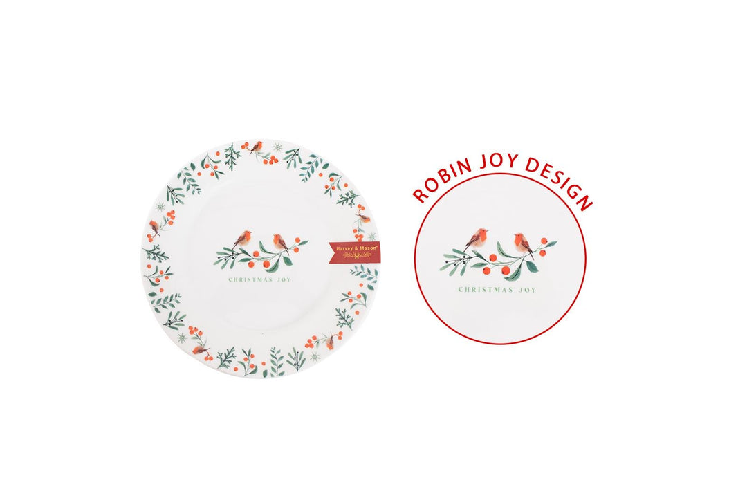 Christmas Joy Robin 7.5in Side Plate