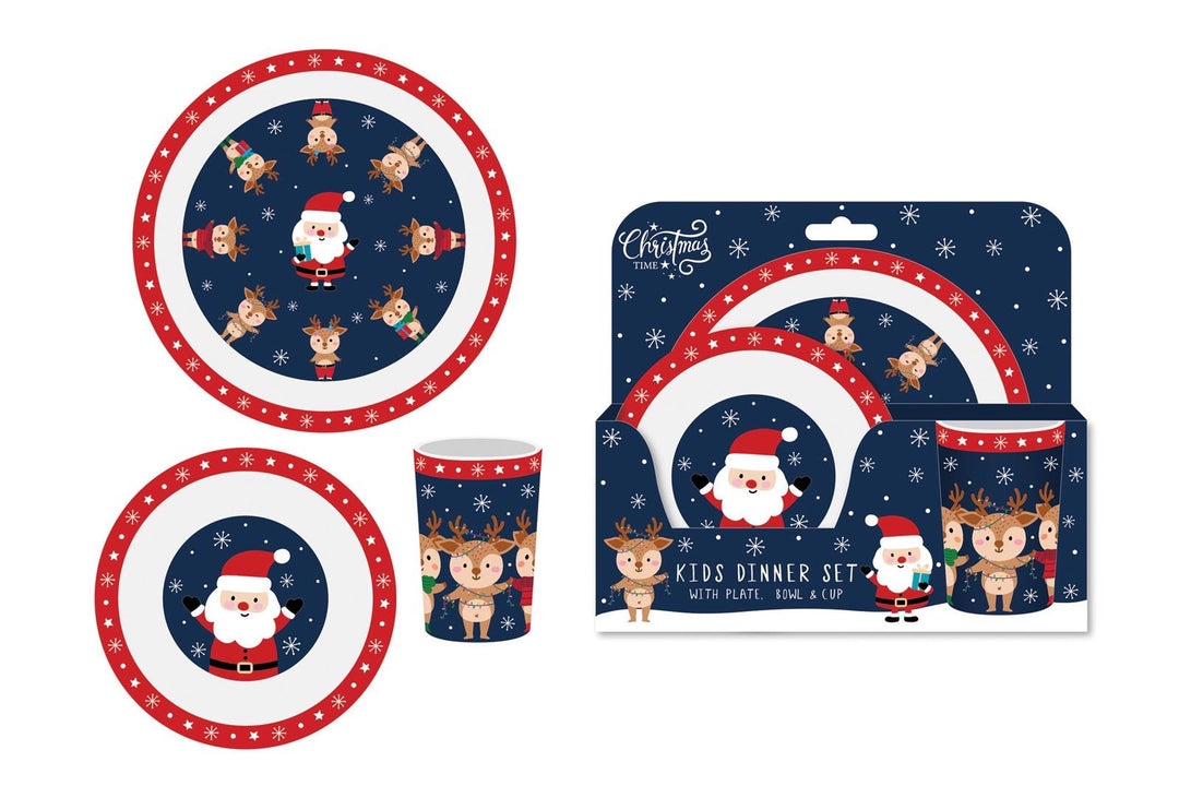 RSW Christmas Santa &amp; Friends Kids Dinner Set