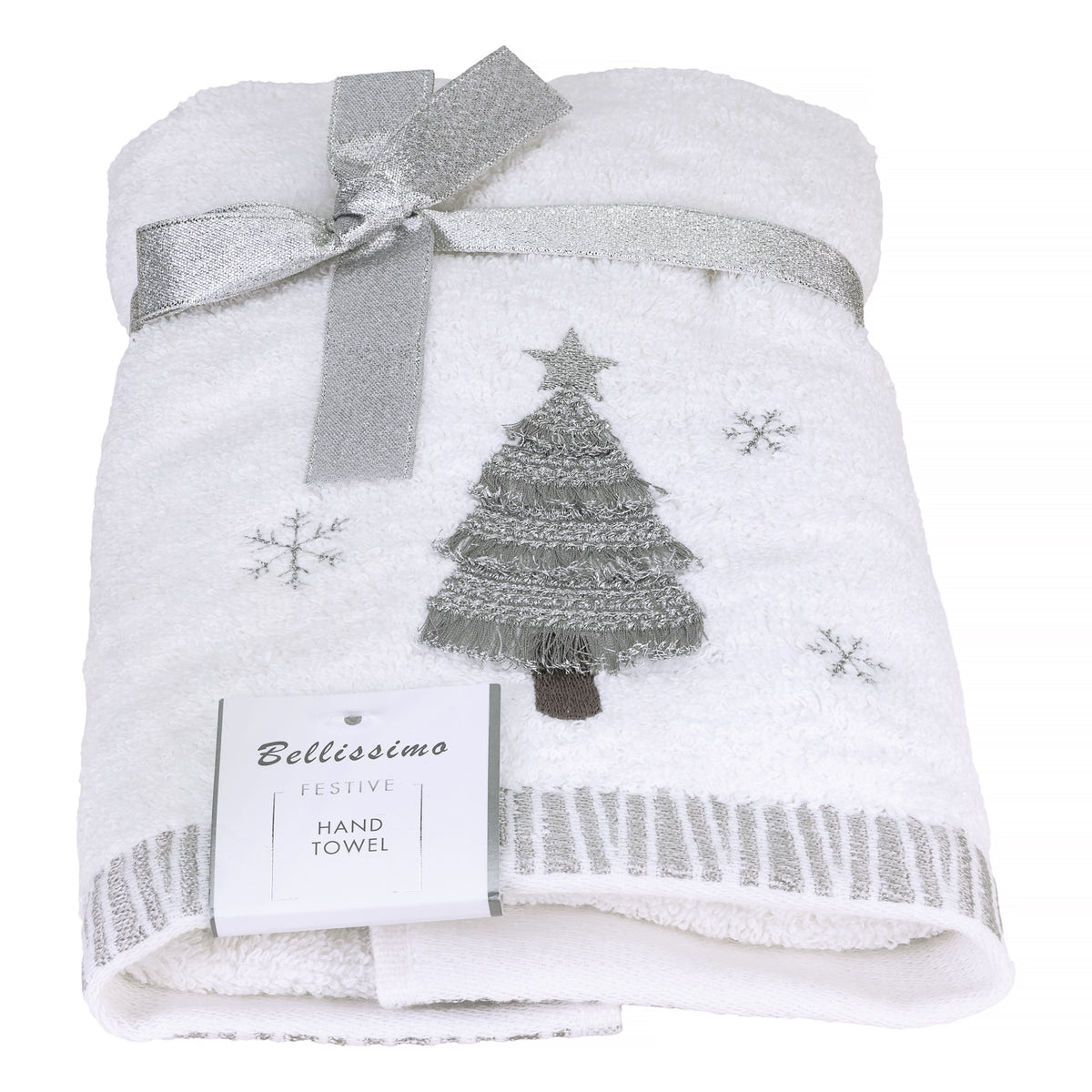 Bellissimo festive guest towel with embroidered Christmas tree