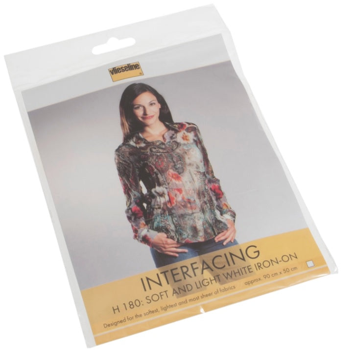 Interfacing: Superlight: Iron-on: 90 x 50cm: White