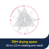 Beldray 30m Rotary Clothes Airer - Grey