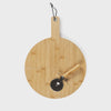 Salter 12” Bamboo Pizza Board & Cutter Set