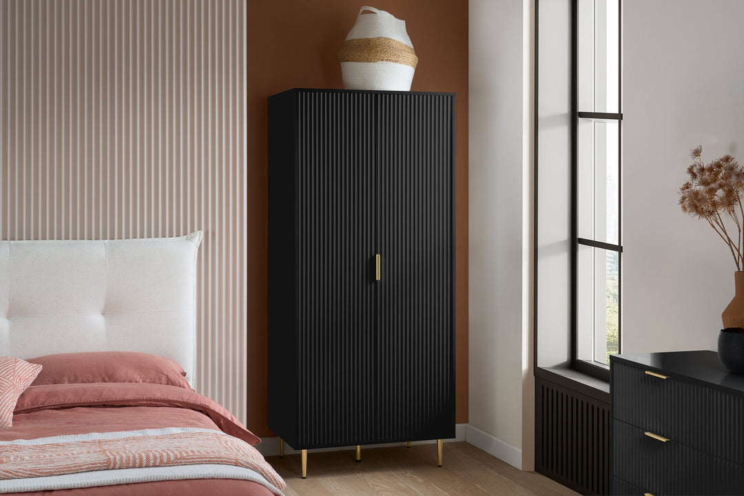 Birlea Zara 2 Door Fluted Wardrobe (Self Assembly) (DHD)