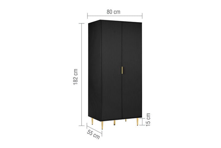 Birlea Zara 2 Door Fluted Wardrobe (Self Assembly) (DHD)