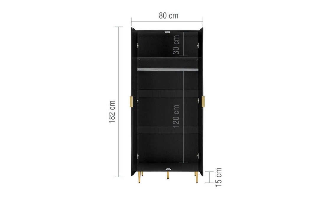Birlea Zara 2 Door Fluted Wardrobe (Self Assembly) (DHD)