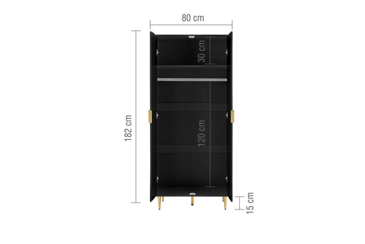 Birlea Zara 2 Door Fluted Wardrobe (Self Assembly) (DHD)