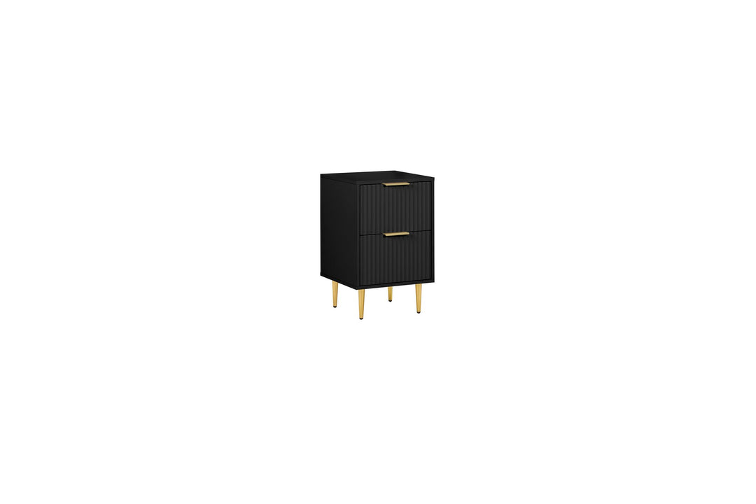 Birlea Zara 2 Drawer Fluted Bedside (Self Assembly) (DHD)