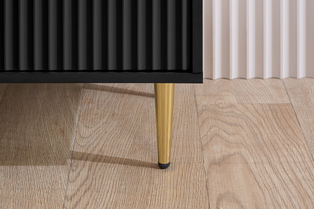 Birlea Zara 2 Drawer Fluted Bedside (Self Assembly) (DHD)