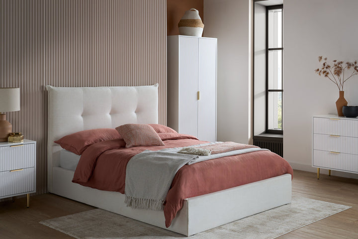 Birlea Zara 2 Drawer Fluted Bedside (Self Assembly) (DHD)