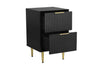 Birlea Zara 2 Drawer Fluted Bedside (Self Assembly) (DHD)