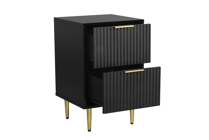 Birlea Zara 2 Drawer Fluted Bedside (Self Assembly) (DHD)