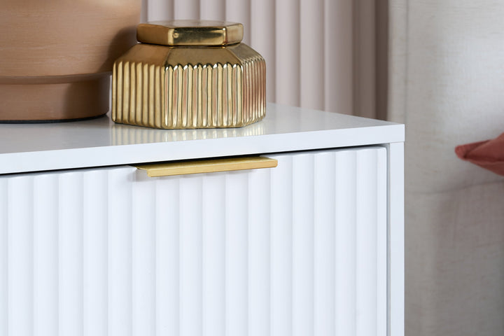 Birlea Zara 2 Drawer Fluted Bedside (Self Assembly) (DHD)
