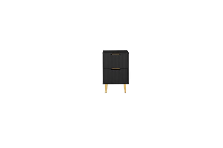 Birlea Zara 2 Drawer Fluted Bedside (Self Assembly) (DHD)