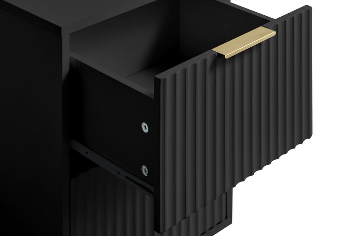 Birlea Zara 2 Drawer Fluted Bedside (Self Assembly) (DHD)