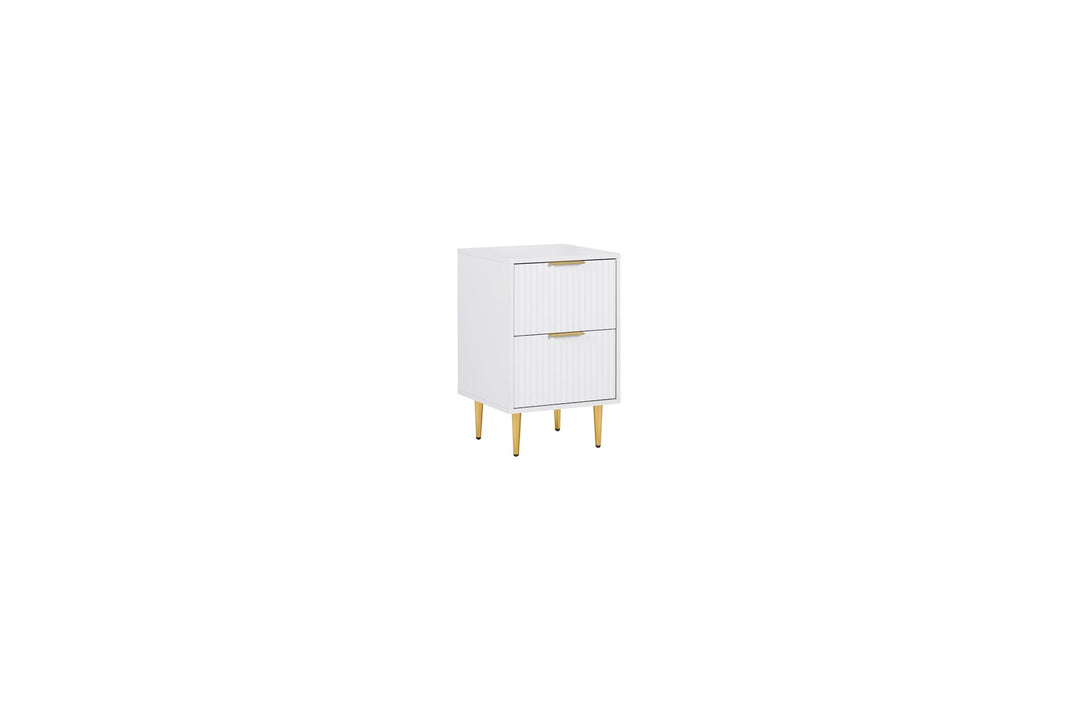 Birlea Zara 2 Drawer Fluted Bedside (Self Assembly) (DHD)