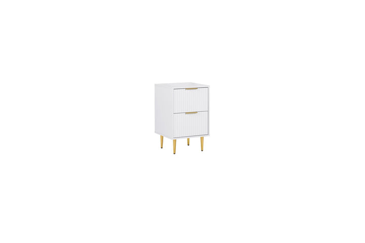 Birlea Zara 2 Drawer Fluted Bedside (Self Assembly) (DHD)