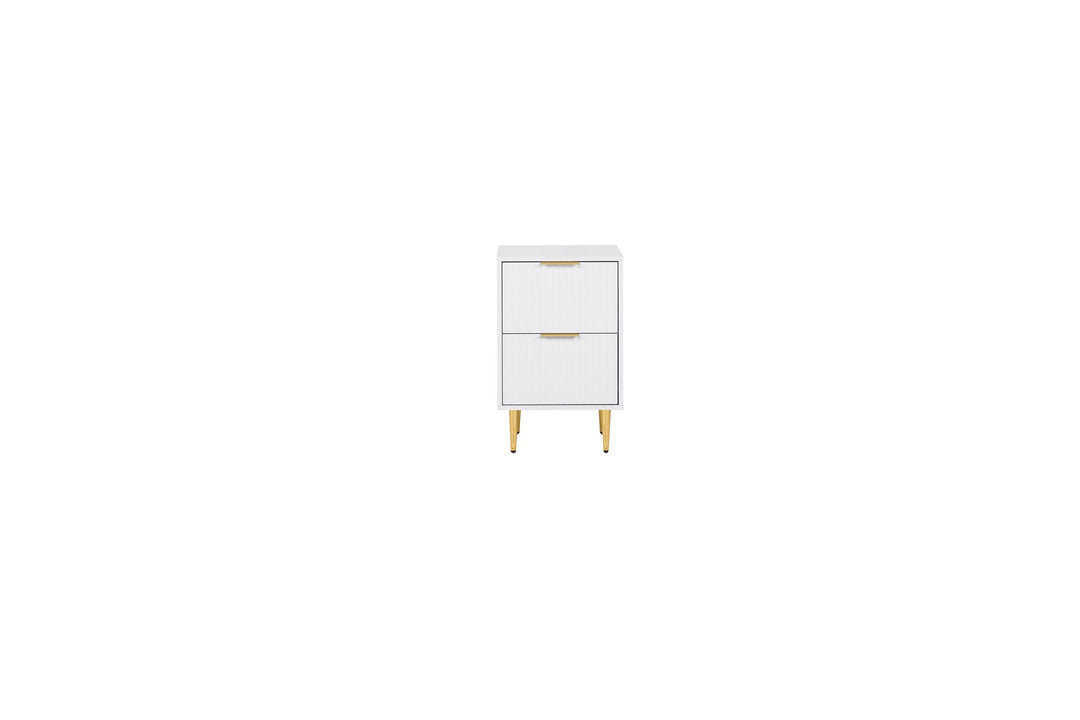 Birlea Zara 2 Drawer Fluted Bedside (Self Assembly) (DHD)