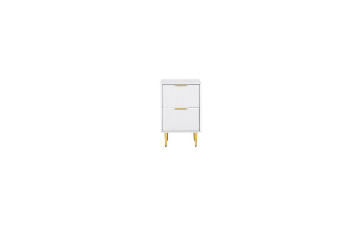 Birlea Zara 2 Drawer Fluted Bedside (Self Assembly) (DHD)