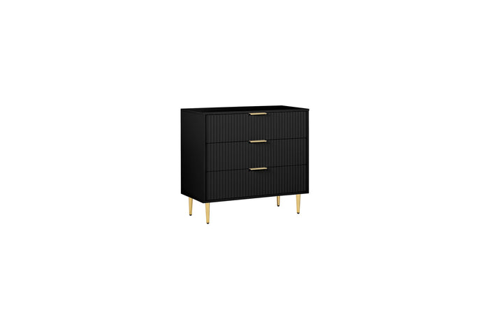 Birlea Zara 3 Drawer Fluted Chest (Self Assembly) (DHD)