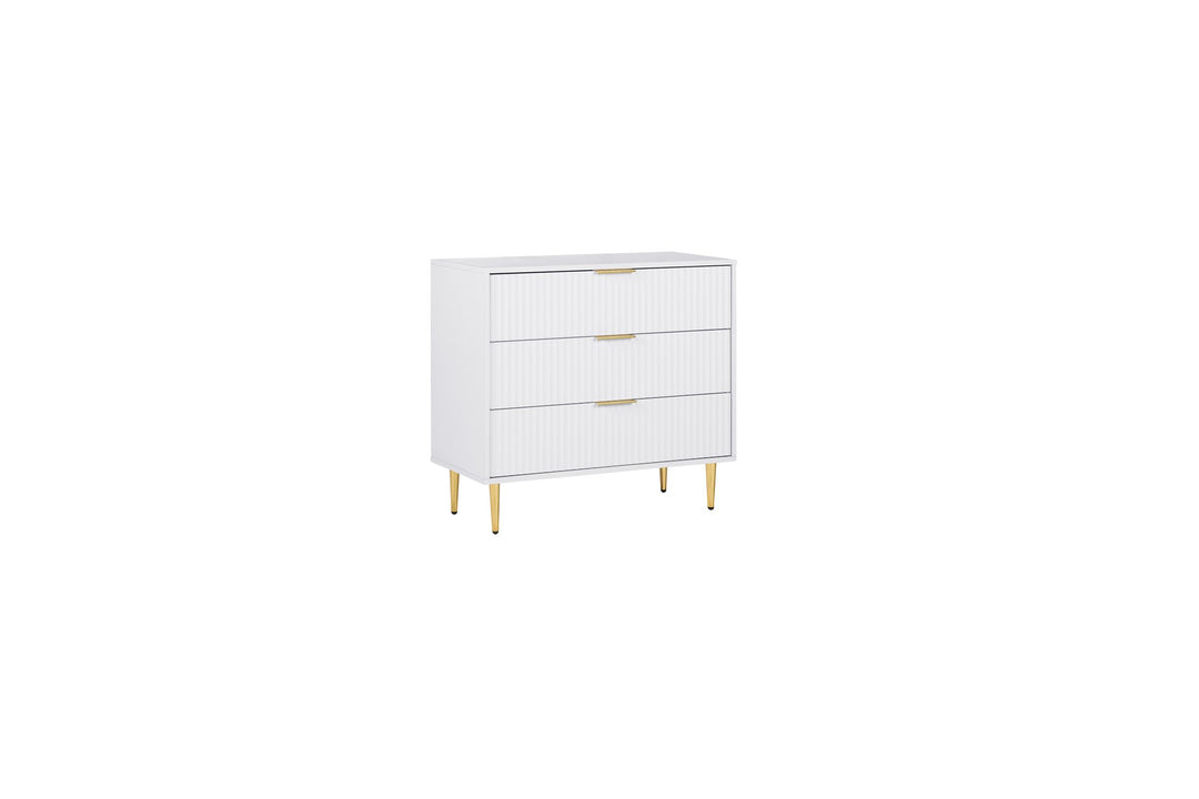 Birlea Zara 3 Drawer Fluted Chest (Self Assembly) (DHD)
