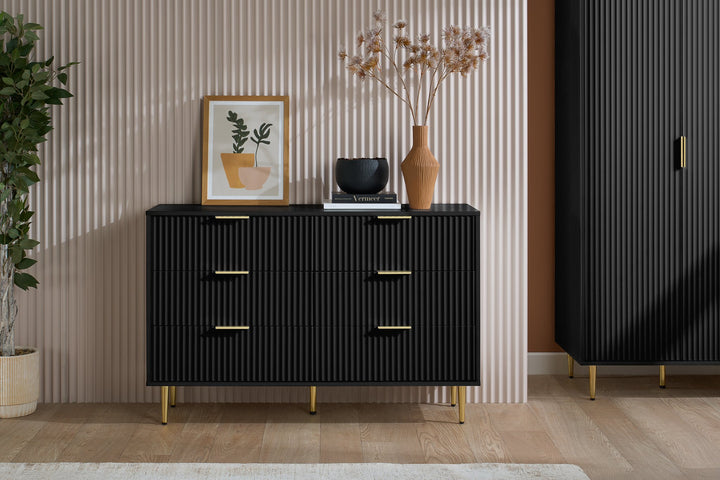 Birlea Zara 6 Drawer Fluted Chest (Self Assembly) (DHD)