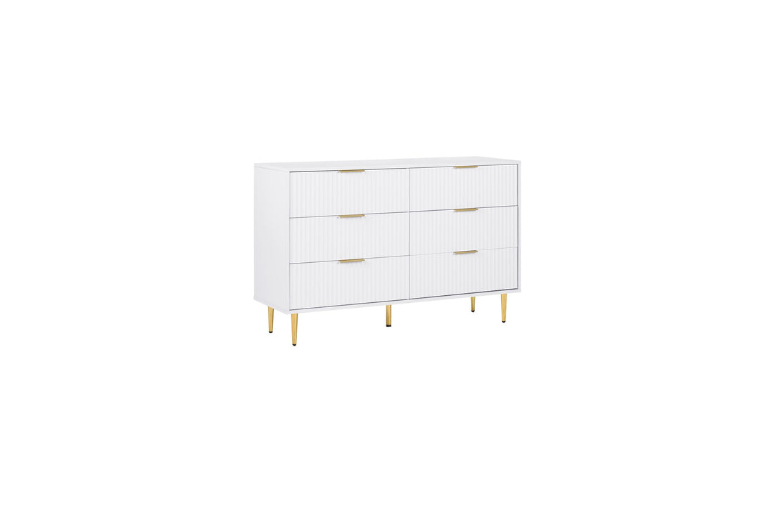 Birlea Zara 6 Drawer Fluted Chest (Self Assembly) (DHD)