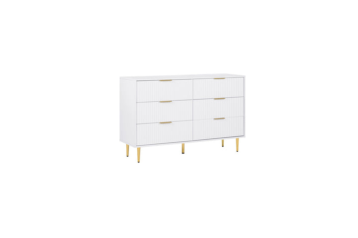 Birlea Zara 6 Drawer Fluted Chest (Self Assembly) (DHD)