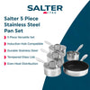 Salter Timeless Collection Stainless Steel 5 Piece Pan Set