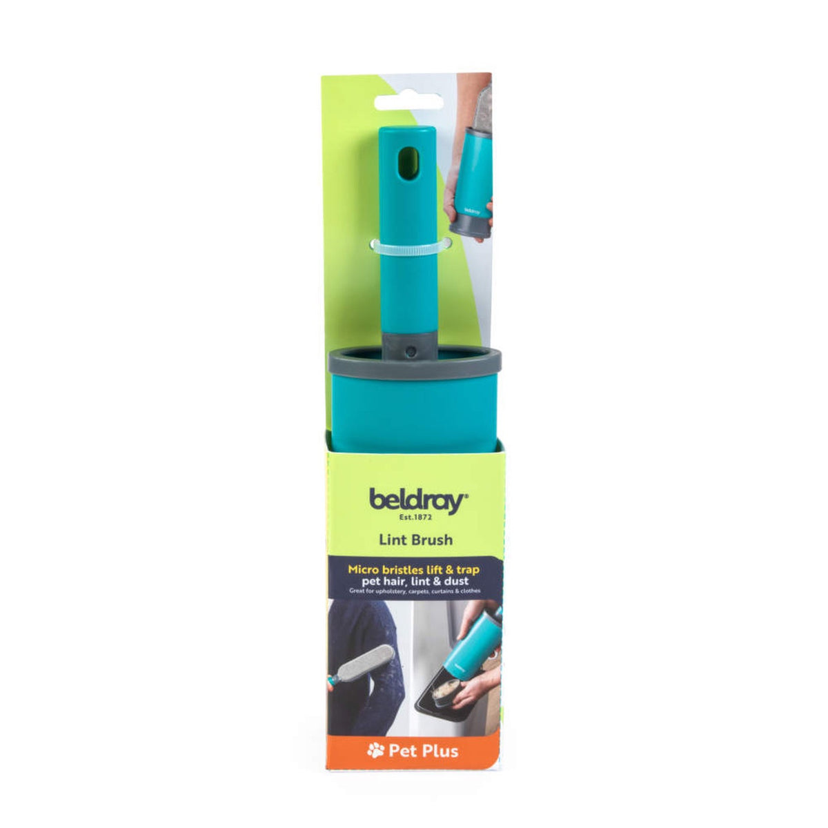 Pet hair remover brush with self-cleaning case